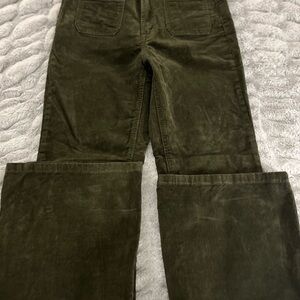 GAP Dark Green Corduroy Flare Pants